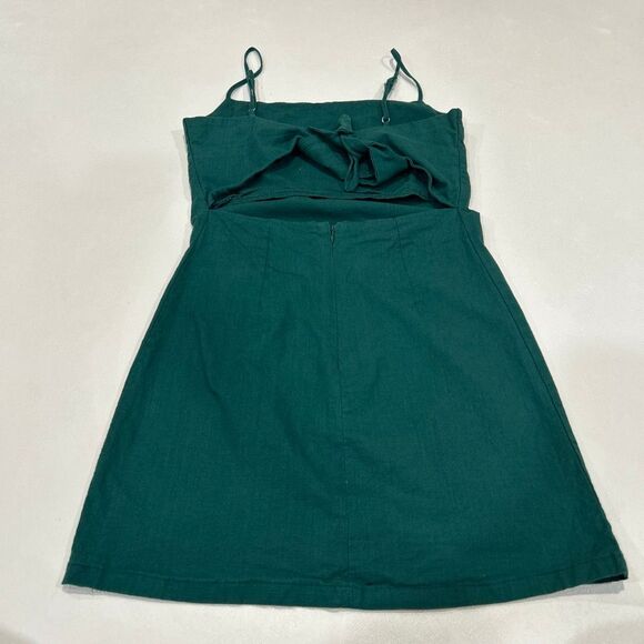 Brandy Melville Green Mini Dress Women’s Small Adjustable Strap Summer Casual - Picture 2 of 4